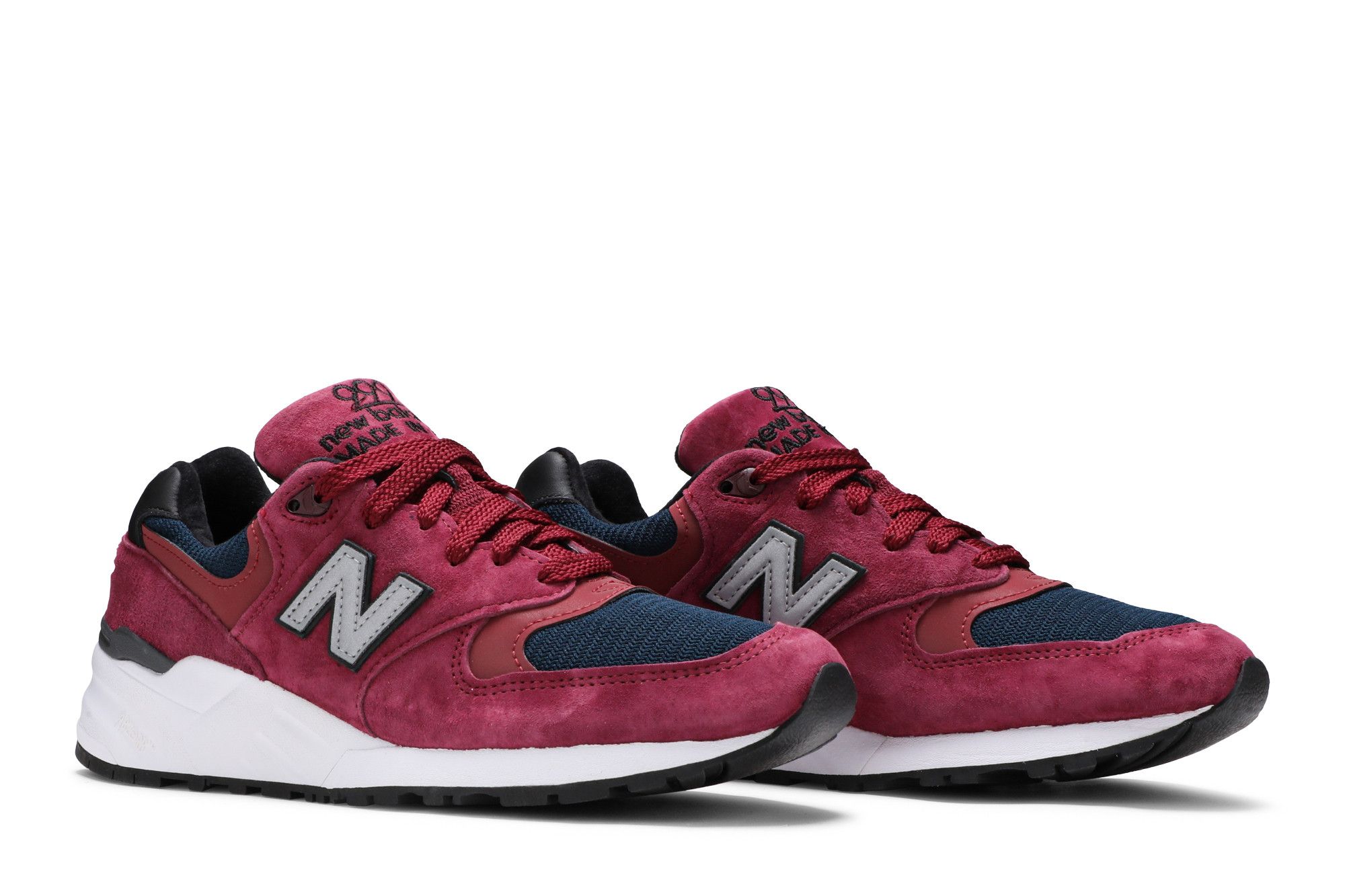 New balance 999 made in the usa - burgundy/navy top