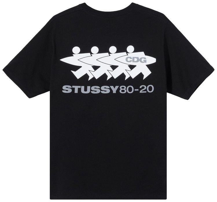 Stussy x Comme des Garcons Surfman T Shirt Black