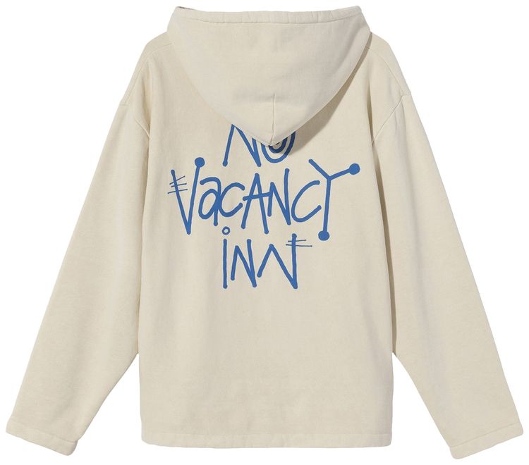 Stussy x No Vacancy Inn Fleece Hoodie Cement