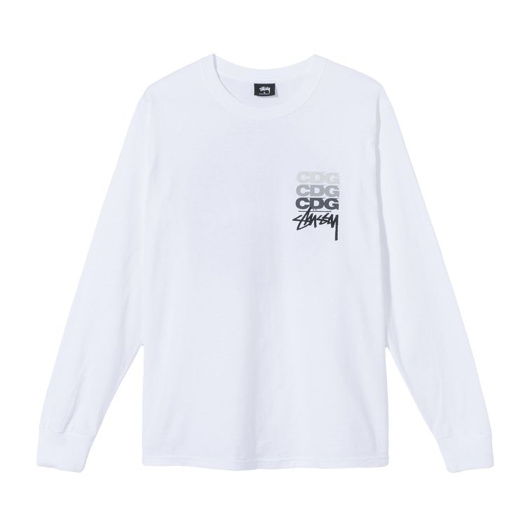 Stussy x Comme des Garcons Dot Long Sleeve T Shirt White
