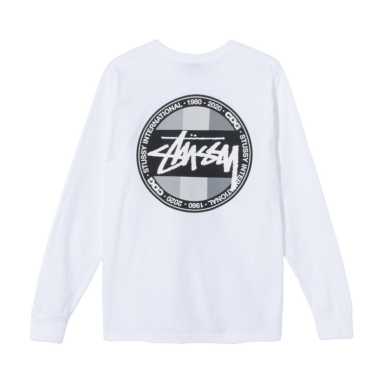 Stussy x Comme des Garcons Dot Long Sleeve T Shirt White