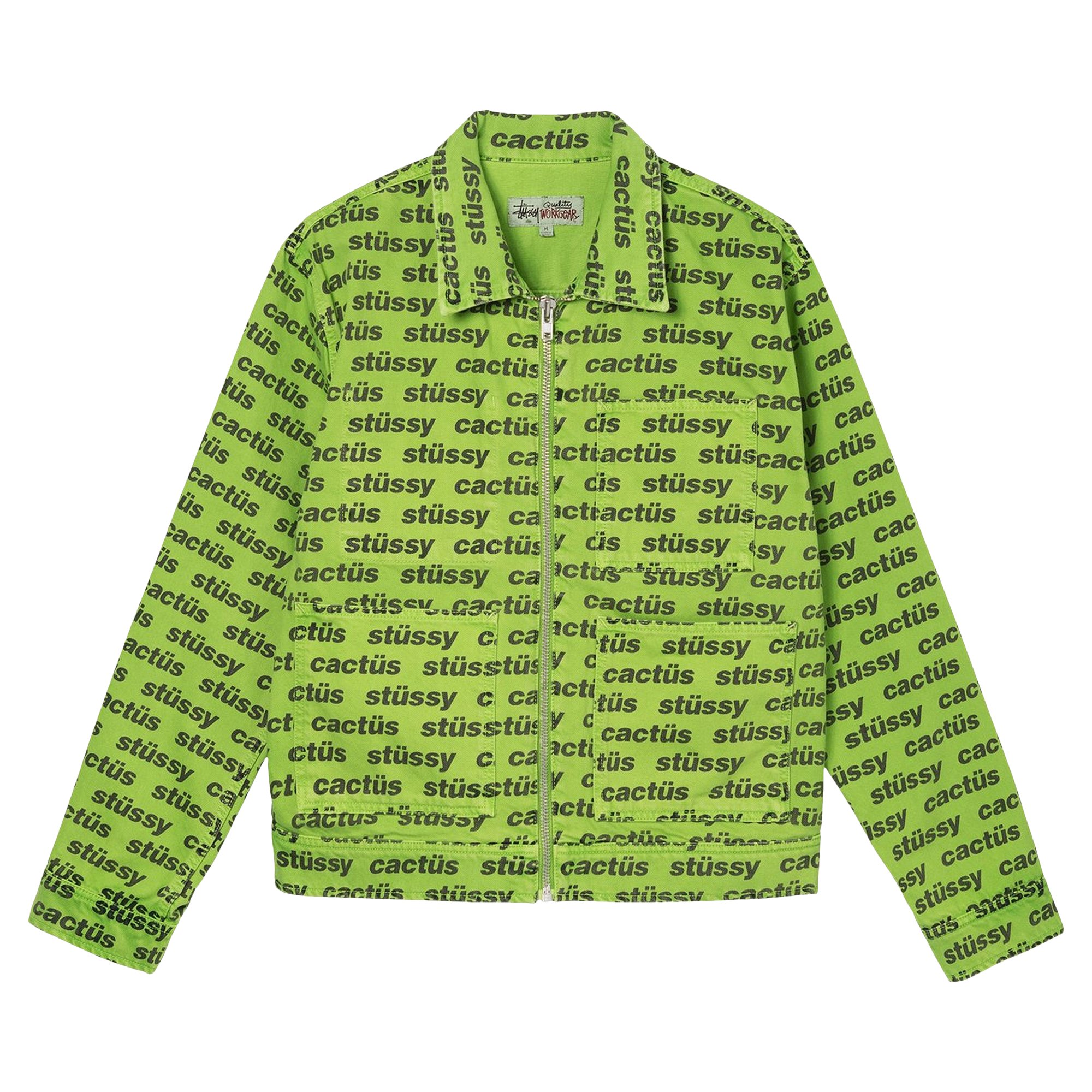 Buy Stussy x Cactus Plant Flea Market Zip Work Jacket 'Green