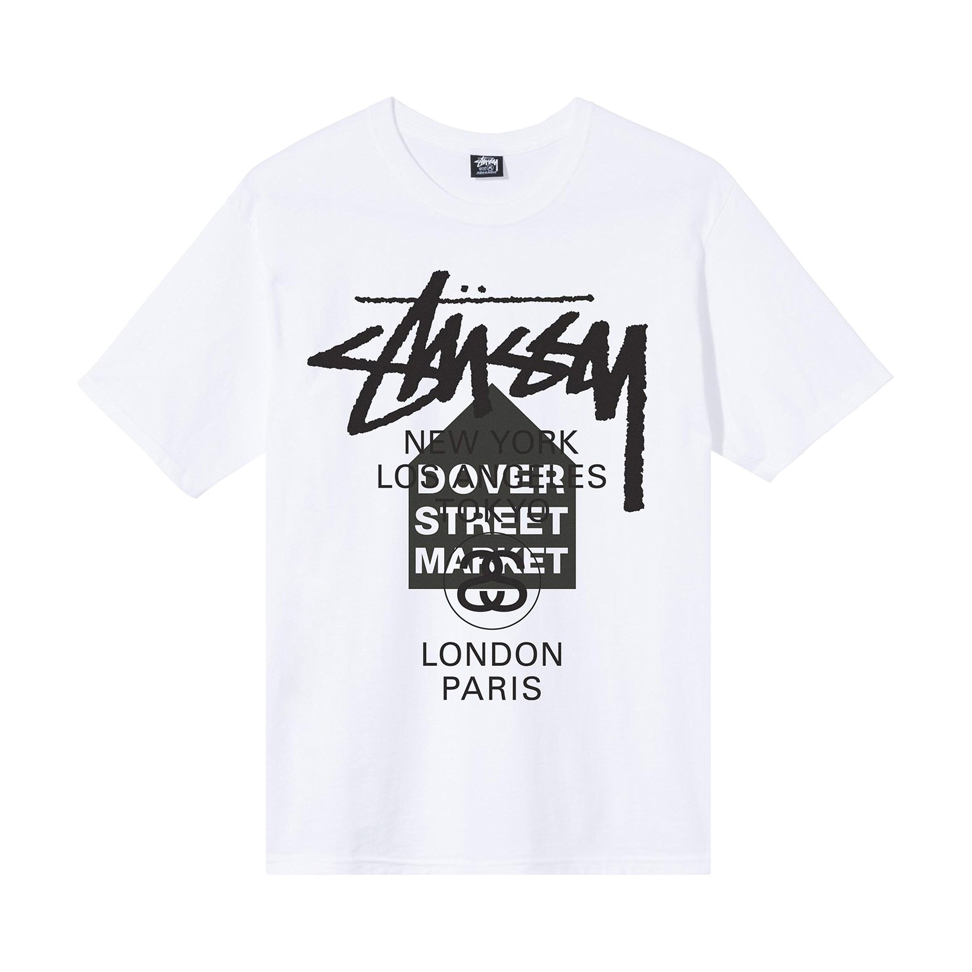 Stussy x Dover Street Market World Tour T-Shirt 'White'