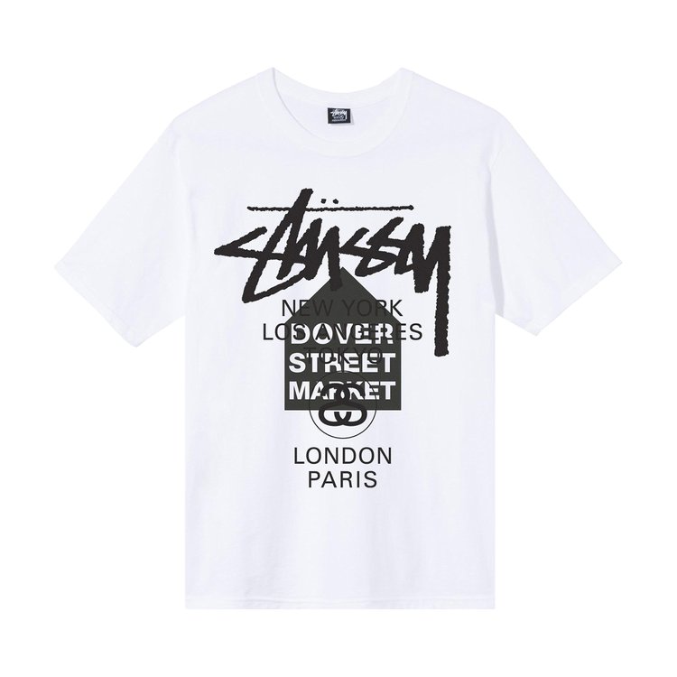 Buy Stussy x Dover Street Market World Tour T-Shirt 'White' - 3903572 ...