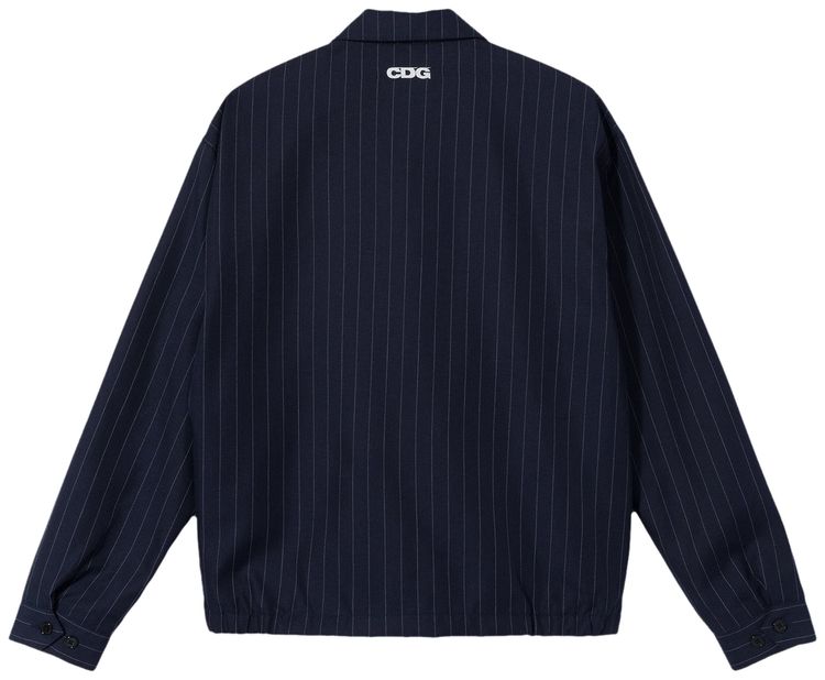 Stussy x Comme des Garcons Pin Striped Bing Jacket Navy