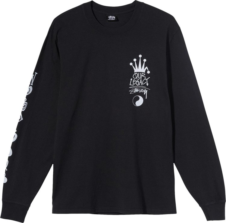 Stussy x Our Legacy Crown Long Sleeve Tee Black