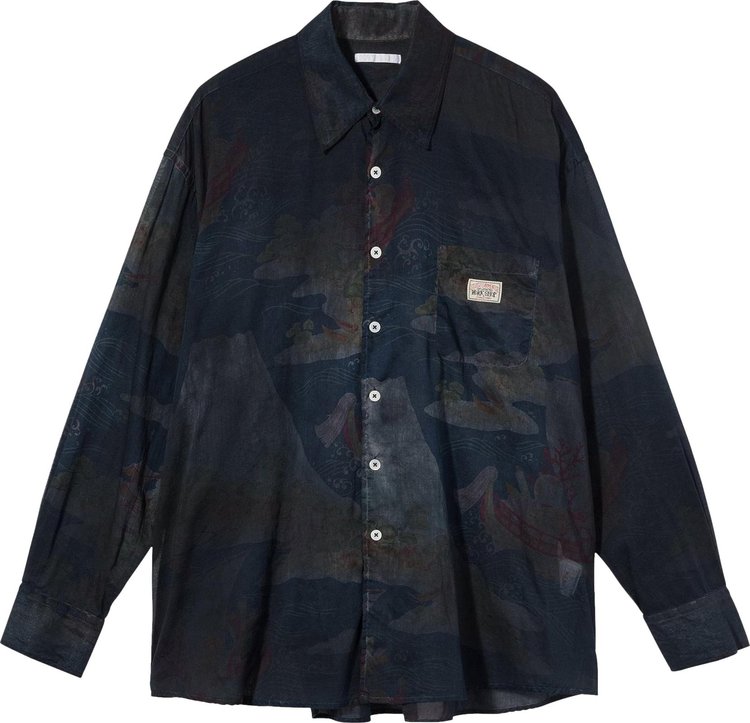 Stussy x Our Legacy Borrowed Button Down Shirt 'Seven Seas Print'