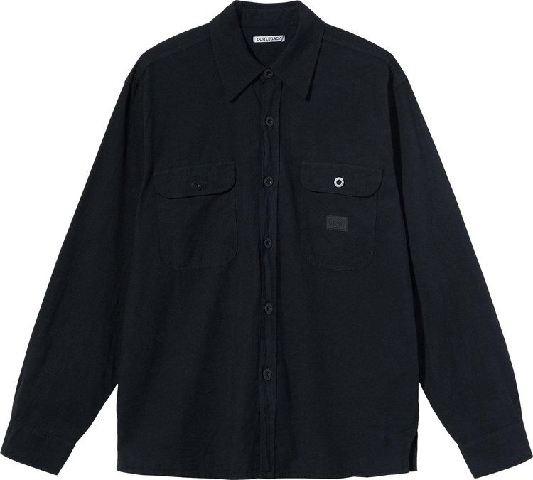 Stussy x Our Legacy Country Shirt 'Overdyed Black Chambray'