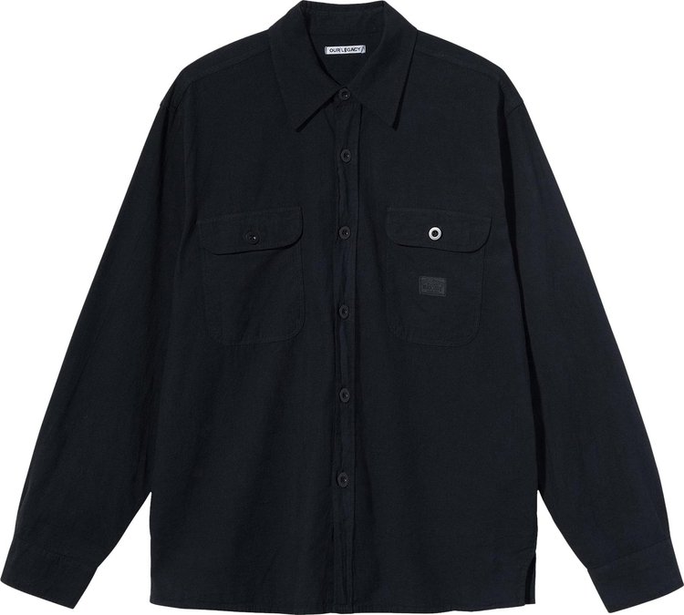 Stussy x Our Legacy Country Shirt Overdyed Black Chambray