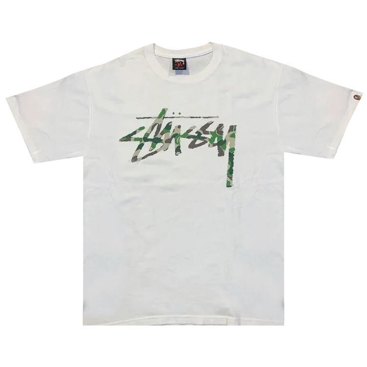 Stussy x BAPE 30th Anniversary Camo Tee White