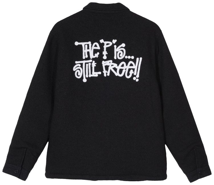 Stussy x Patta Boiled Wool Overshirt Black