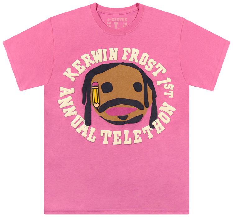 Cactus Plant Flea Market x Kerwin Frost Telethon Tee Pink