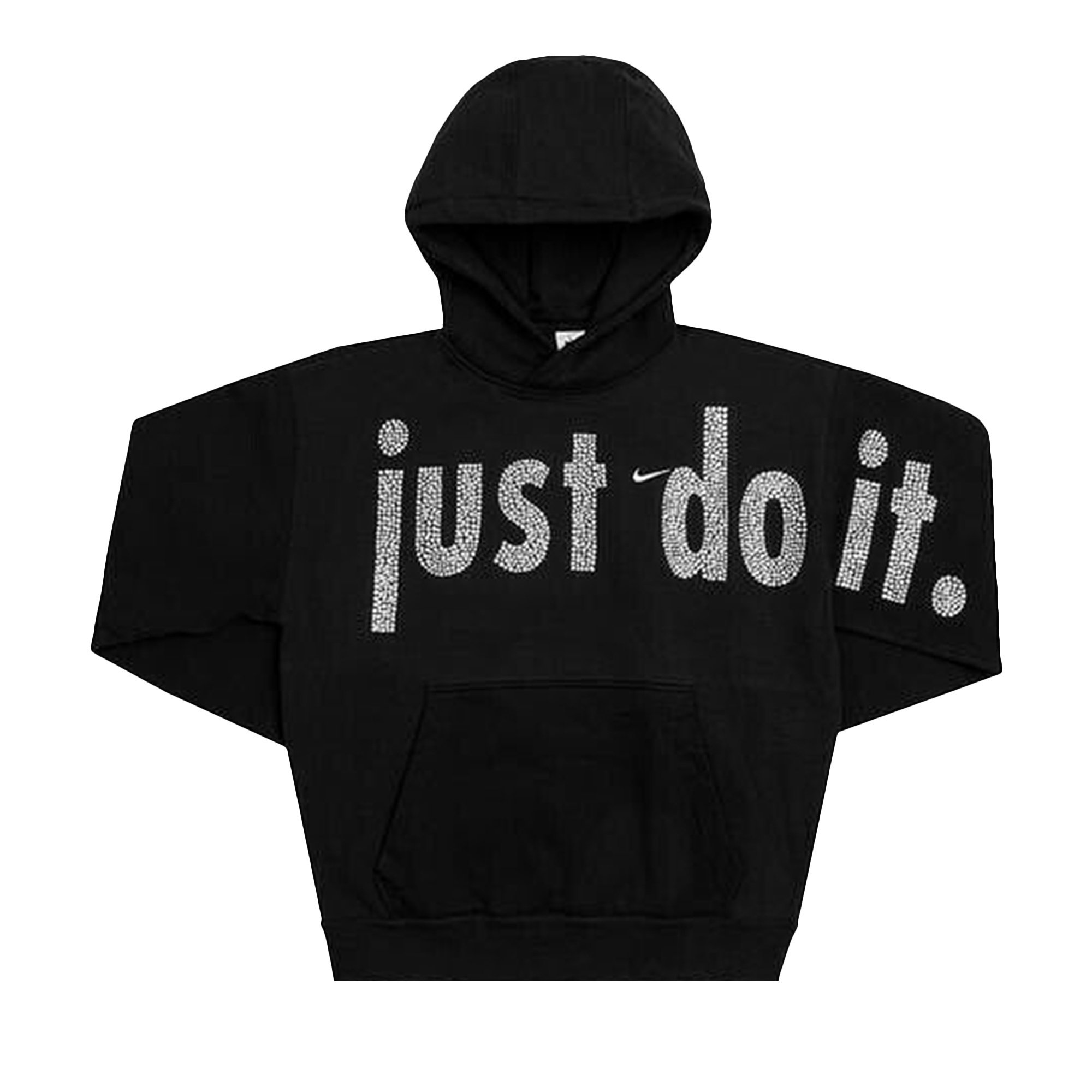 Cactus Plant Flea Market x Nike x Swarovski Crystals Just Do It Hooded Pullover Black