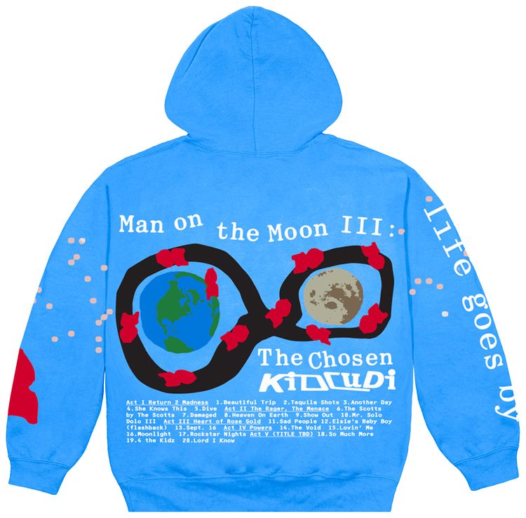 Cactus Plant Flea Market x Kid Cudi For MOTM III Life Goes By Hoodie Blue