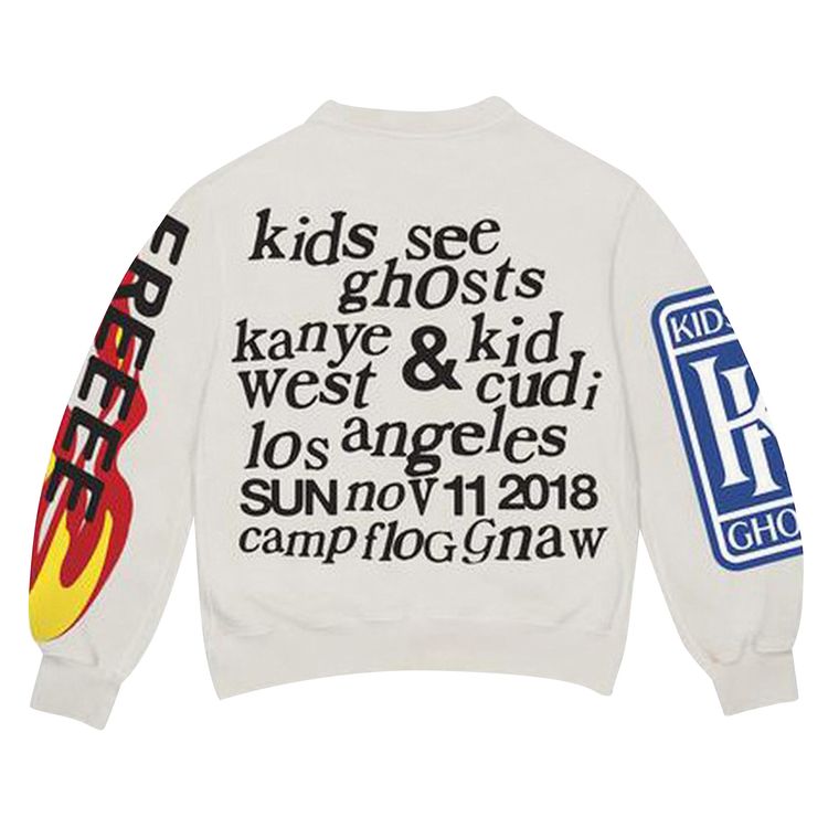 Cactus Plant Flea Market Kids See Ghosts FREEEE Crewneck Sweatshirt Ghost Ghost