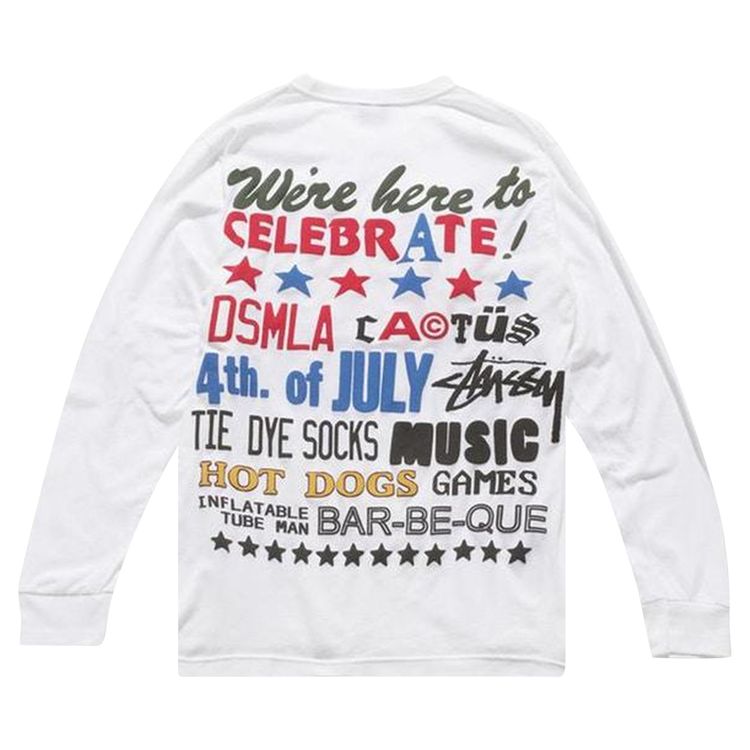 Stussy x Cactus Plant Flea Market Proud To Be Long Sleeve Tee White