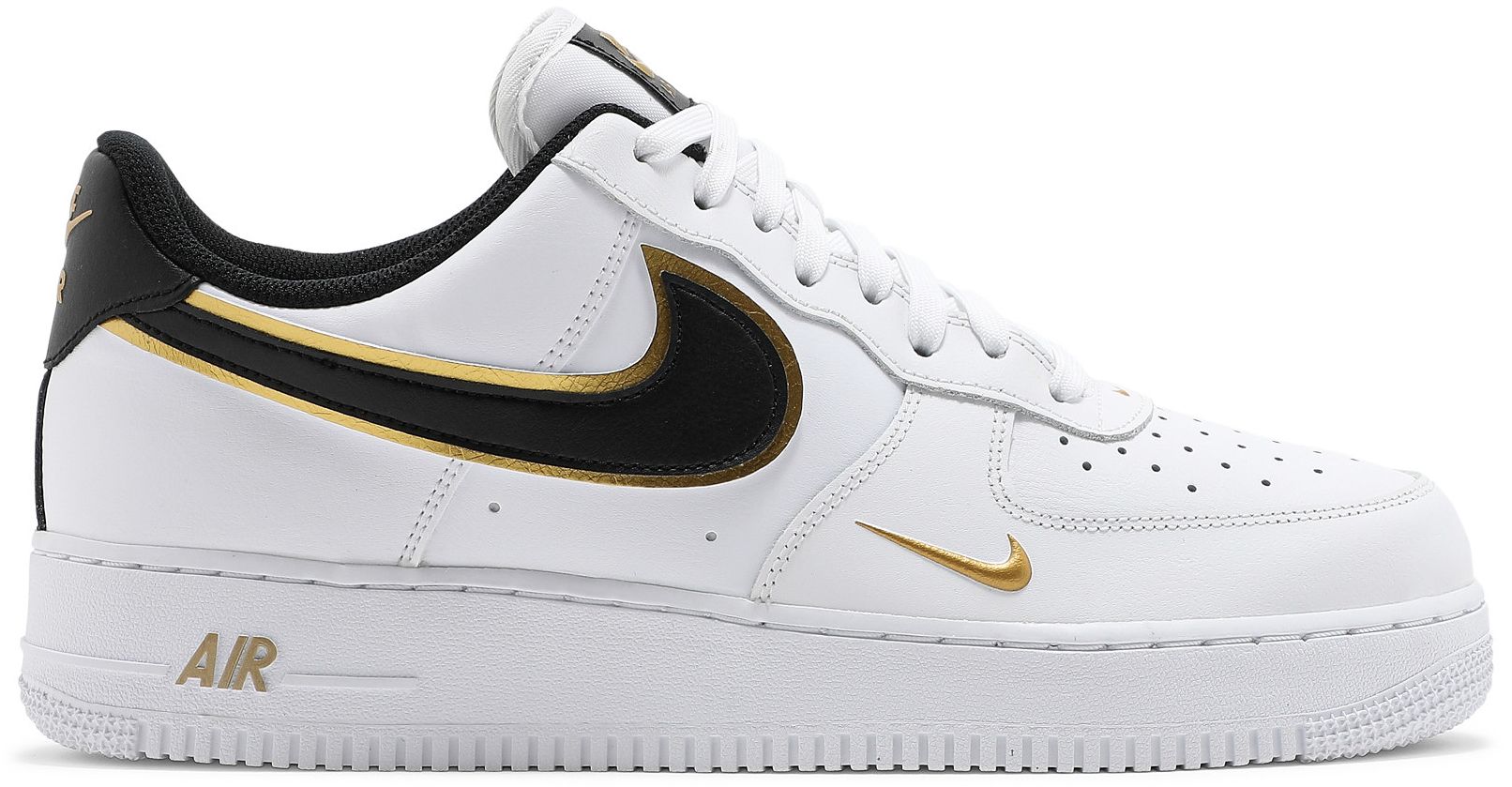 nike air force 1 low gold swoosh pack white