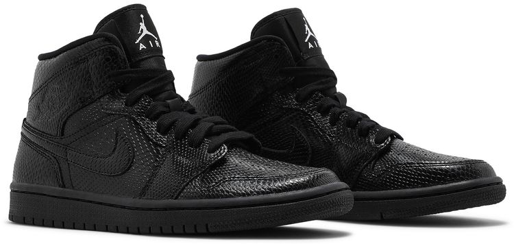 Wmns Air Jordan 1 Mid Black Snakeskin