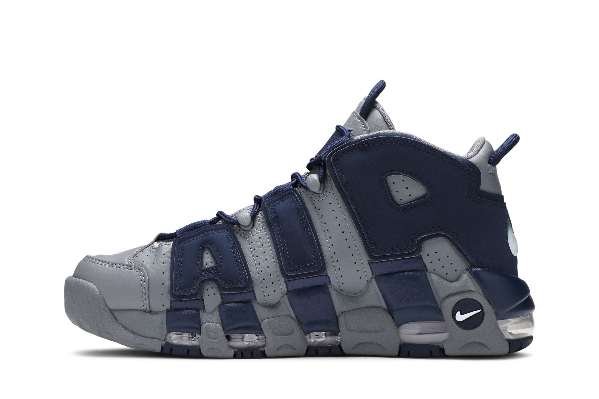 Navy blue nike uptempo sale