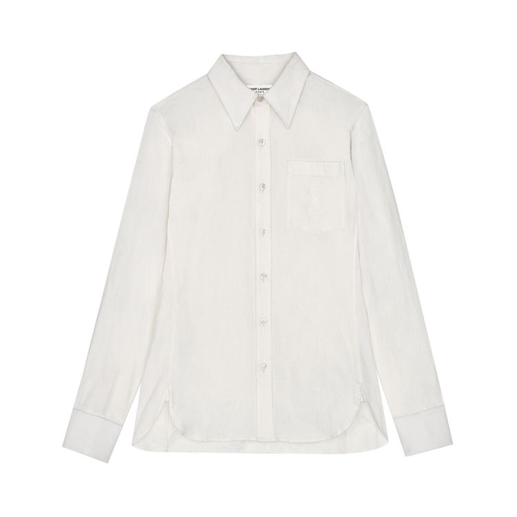 Saint Laurent Pocket Blouse Craie