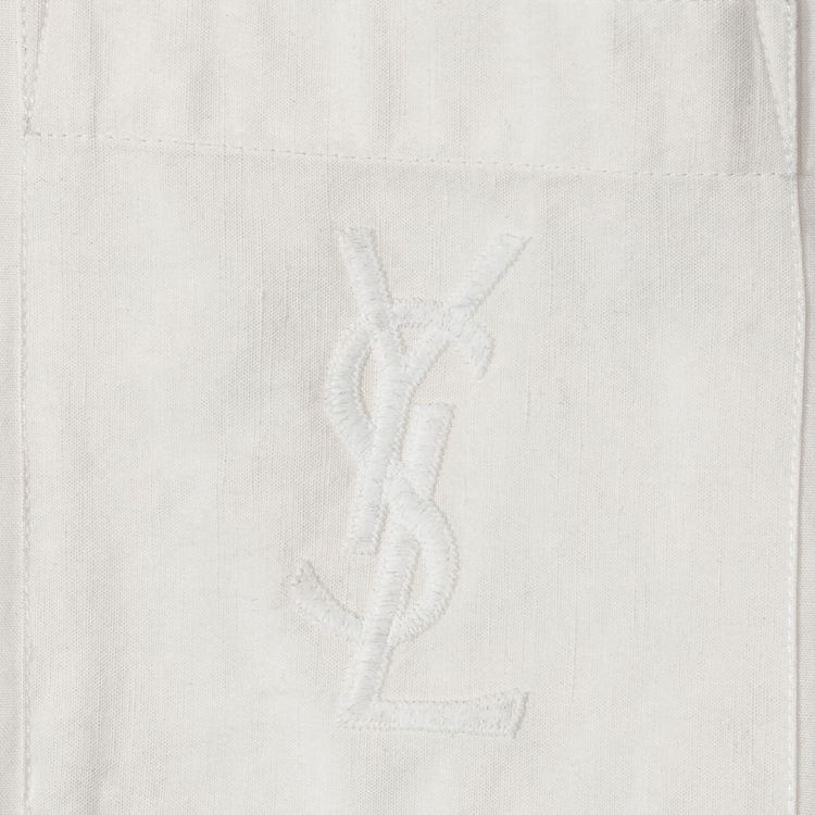 Saint Laurent Pocket Blouse Craie