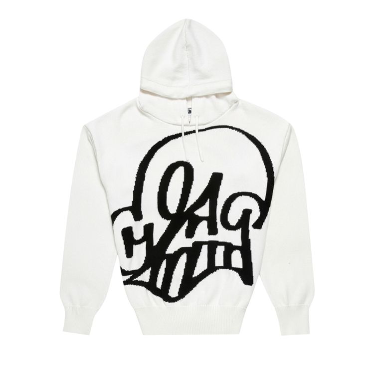 Off White x Katsu Recycled Knit Hoodie WhiteBlack