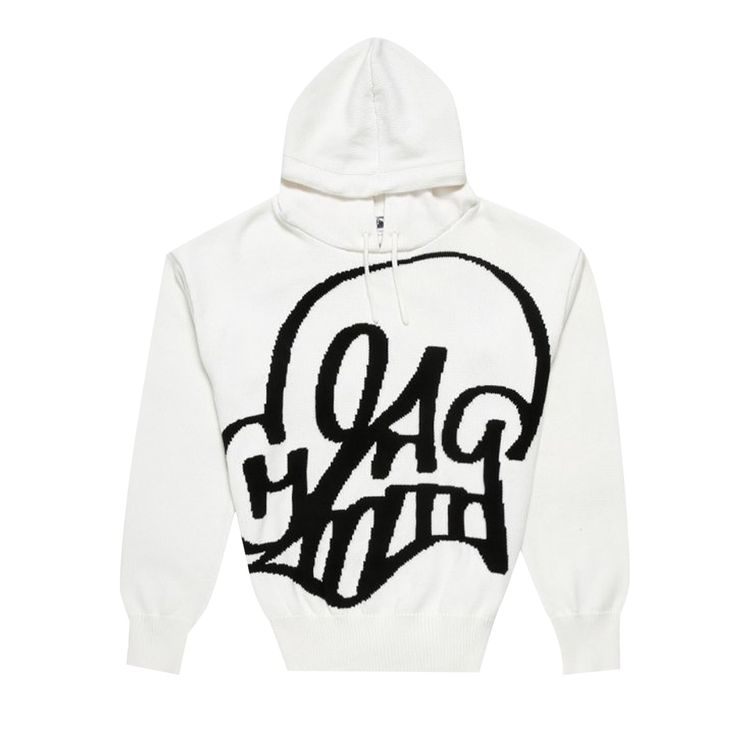 Off White x Katsu Recycled Knit Hoodie WhiteBlack