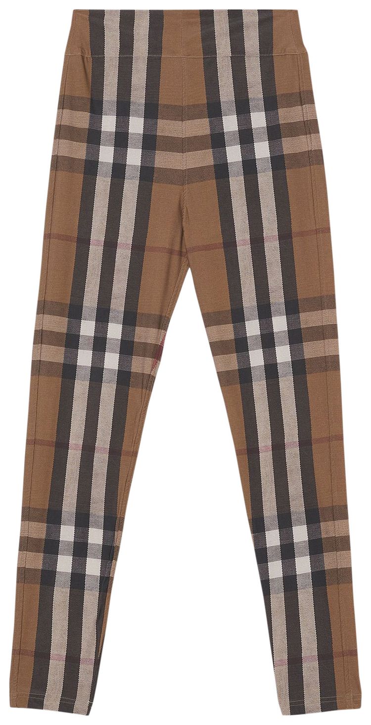 Burberry Check Print Leggings Birch Brown