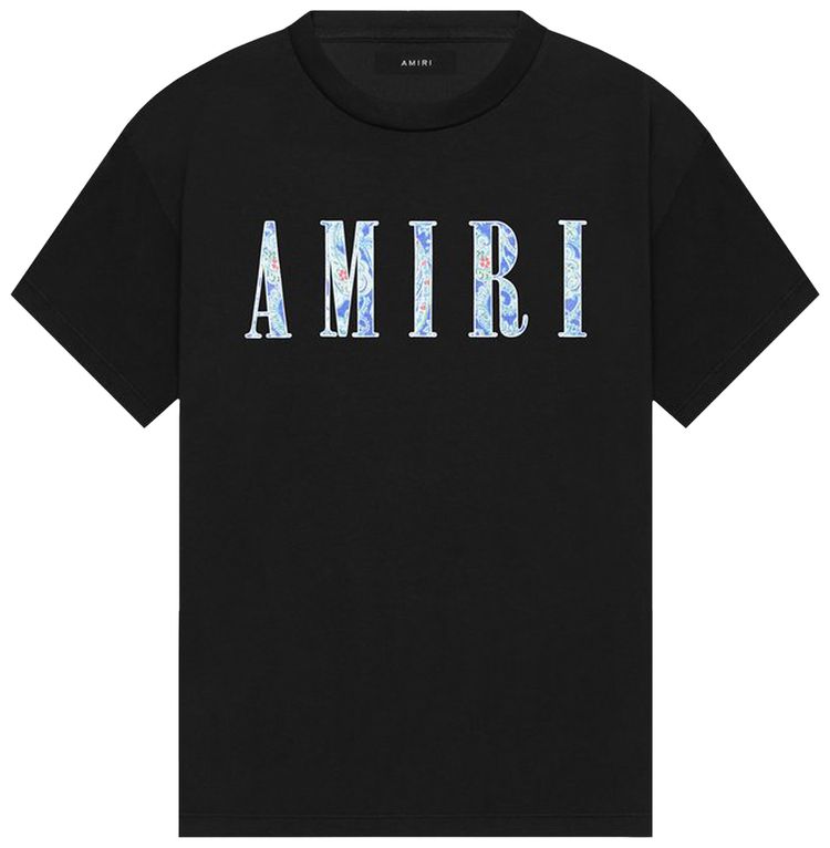Amiri Paisley Logo Tee Black