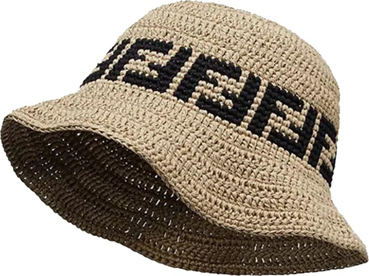 Fendi Crochet Hat Beige