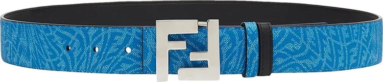 Fendi x Sarah Coleman Fisheye Logo Belt 'Black/Blue'