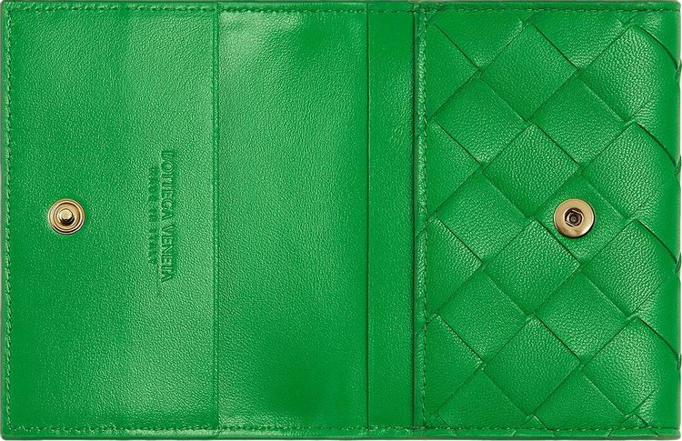 Bottega Veneta Bi Fold Card Case ParakeetGold