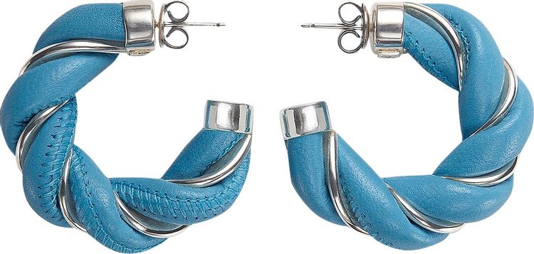 Bottega Veneta Twist Earrings 'Sky Blue'