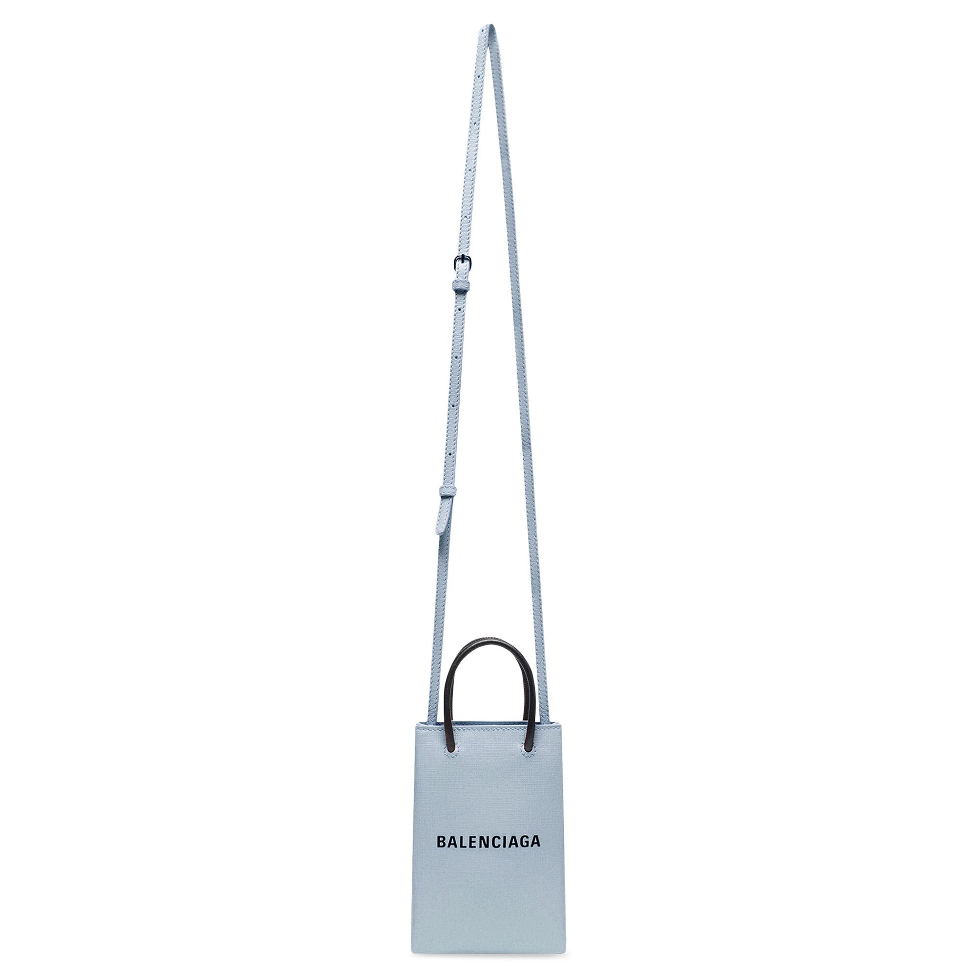 Buy Balenciaga Shopping Phone Holder 'Blue/Grey' - 593826 0AI2N