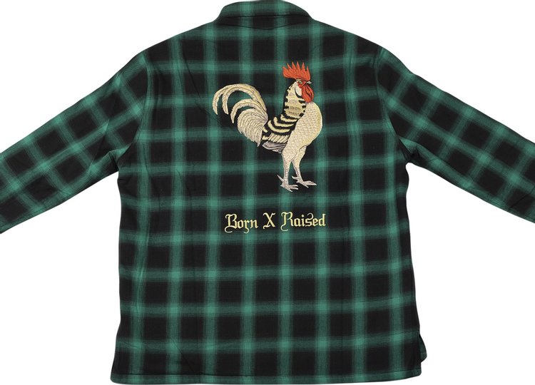 Born x Raised To Live And Die Flannel Green