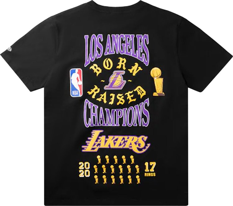 Born x Raised Los Angeles Lakers Championship Short Sleeve T Shirt Black