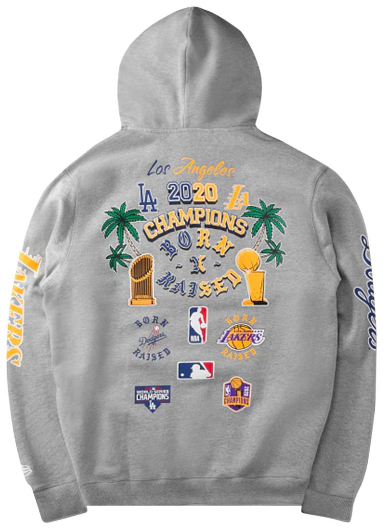 Born x Raised Los Angeles Champions Hoodie Grey
