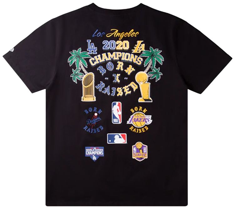 Born x Raised Los Angeles Champions Short Sleeve T Shirt Black