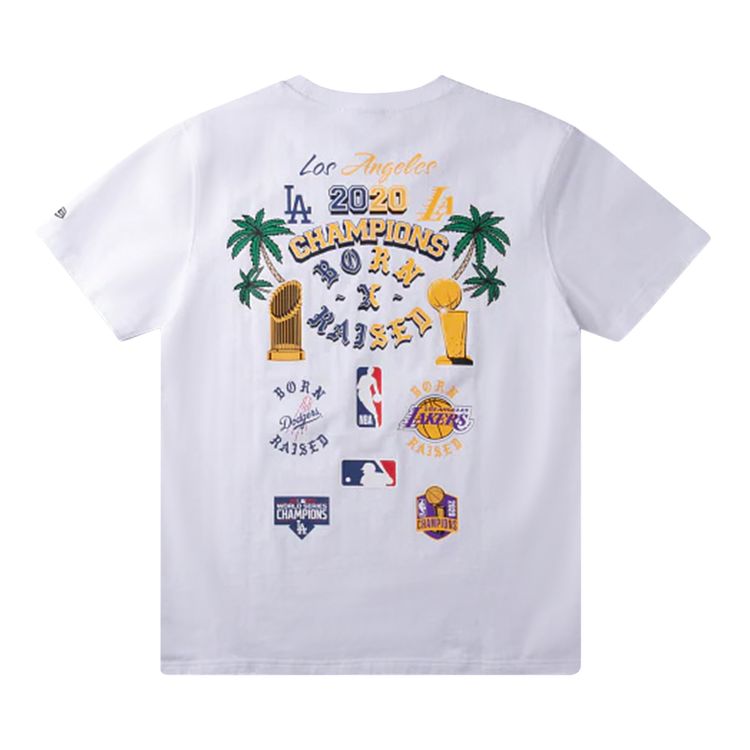 Born x Raised Los Angeles Champions Short Sleeve T Shirt White