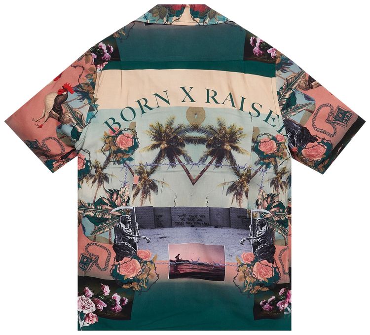Born x Raised Indian Summer Print Button Up Shirt Multicolor