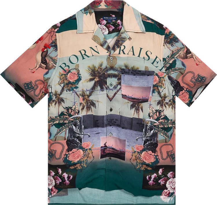 Born x Raised Indian Summer Print Button-Up Shirt 'Multicolor'