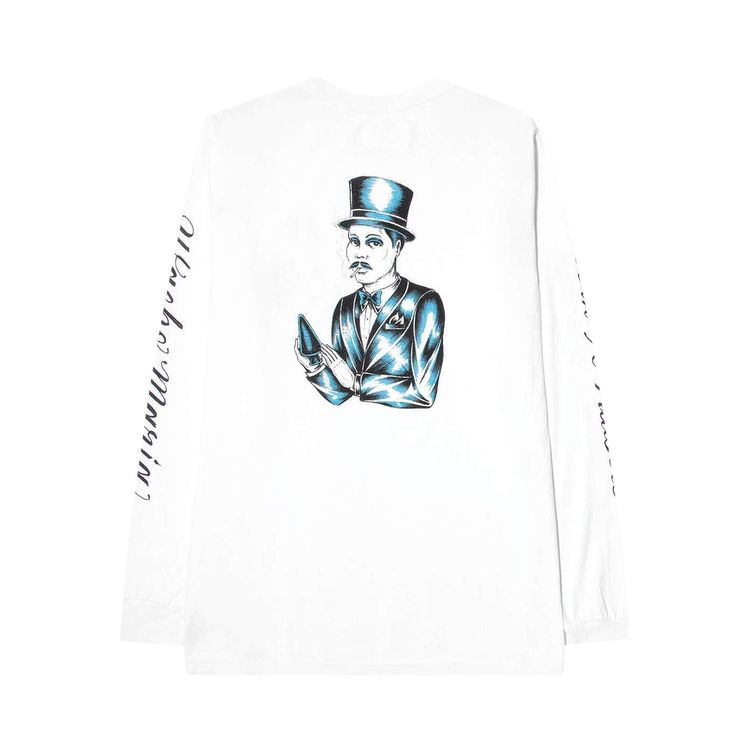 Born x Raised x Wacko Maria Crew Neck Long Sleeve T Shirt Type 2 White