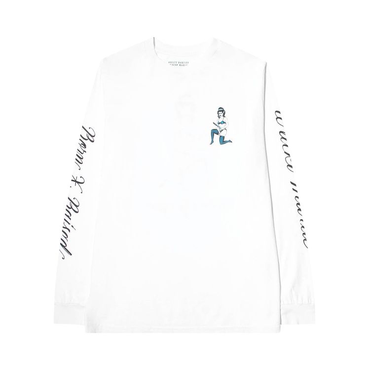 Born x Raised x Wacko Maria Crew Neck Long Sleeve T Shirt Type 1 White