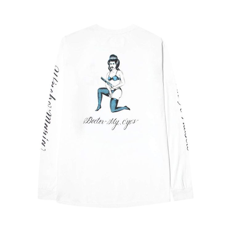 Born x Raised x Wacko Maria Crew Neck Long Sleeve T Shirt Type 1 White