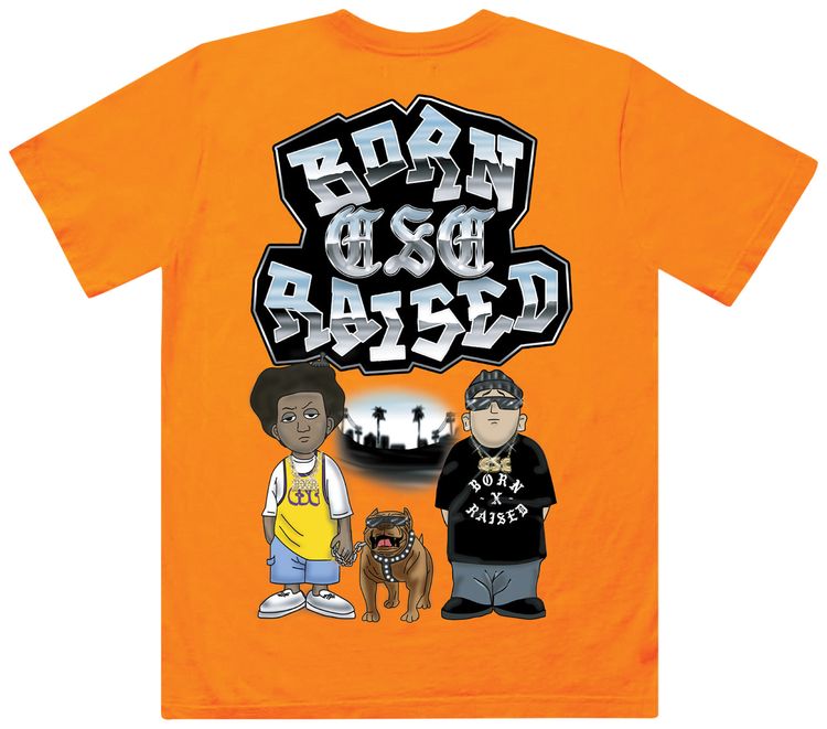Born x Raised x CSC Blockhuggers Tee Orange