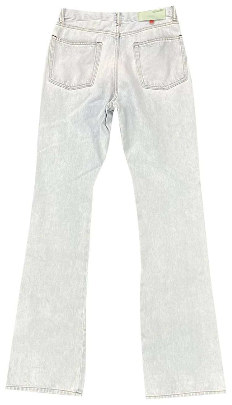 Off White Bleached Destroyed Jeans White
