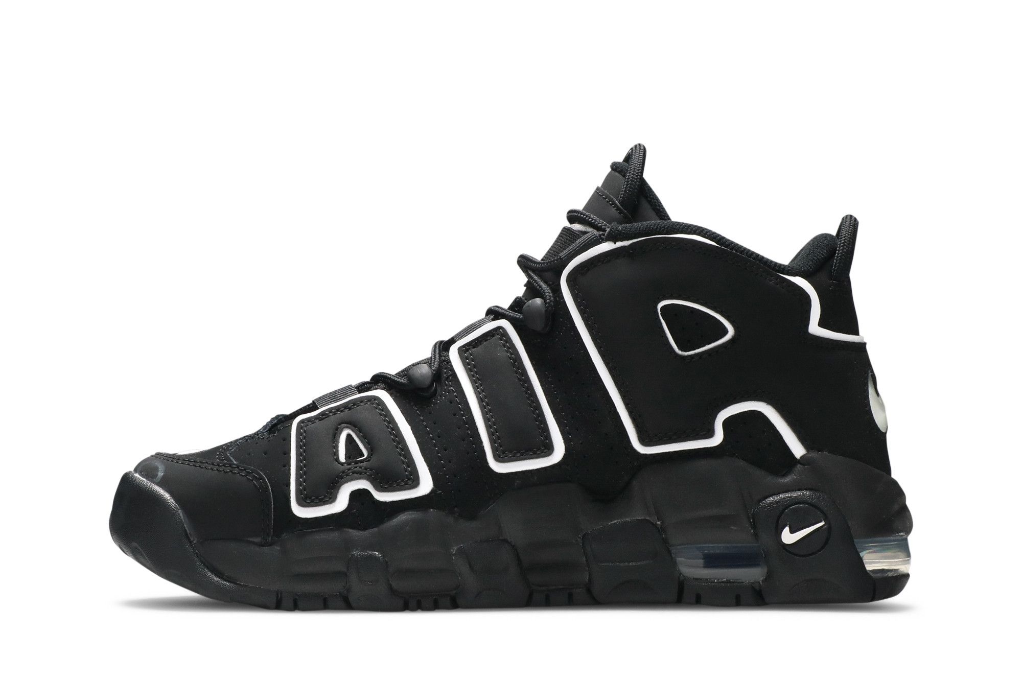 Nike Air More Uptempo GS \"BLACK/WHITE” Nike - Boy - GS Air More Uptempo - Black/White/Cobalt Bliss