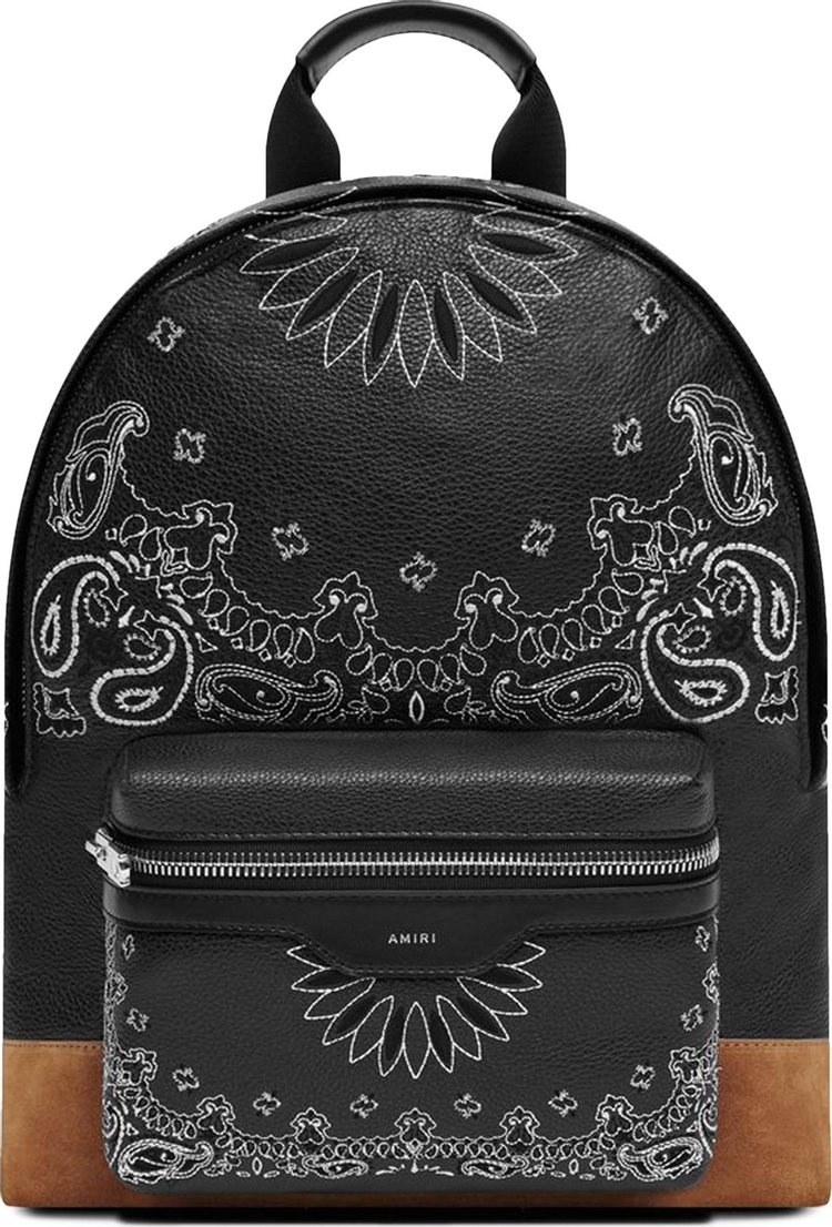 Amiri Bandana Classic Backpack 'Black/Cognac'