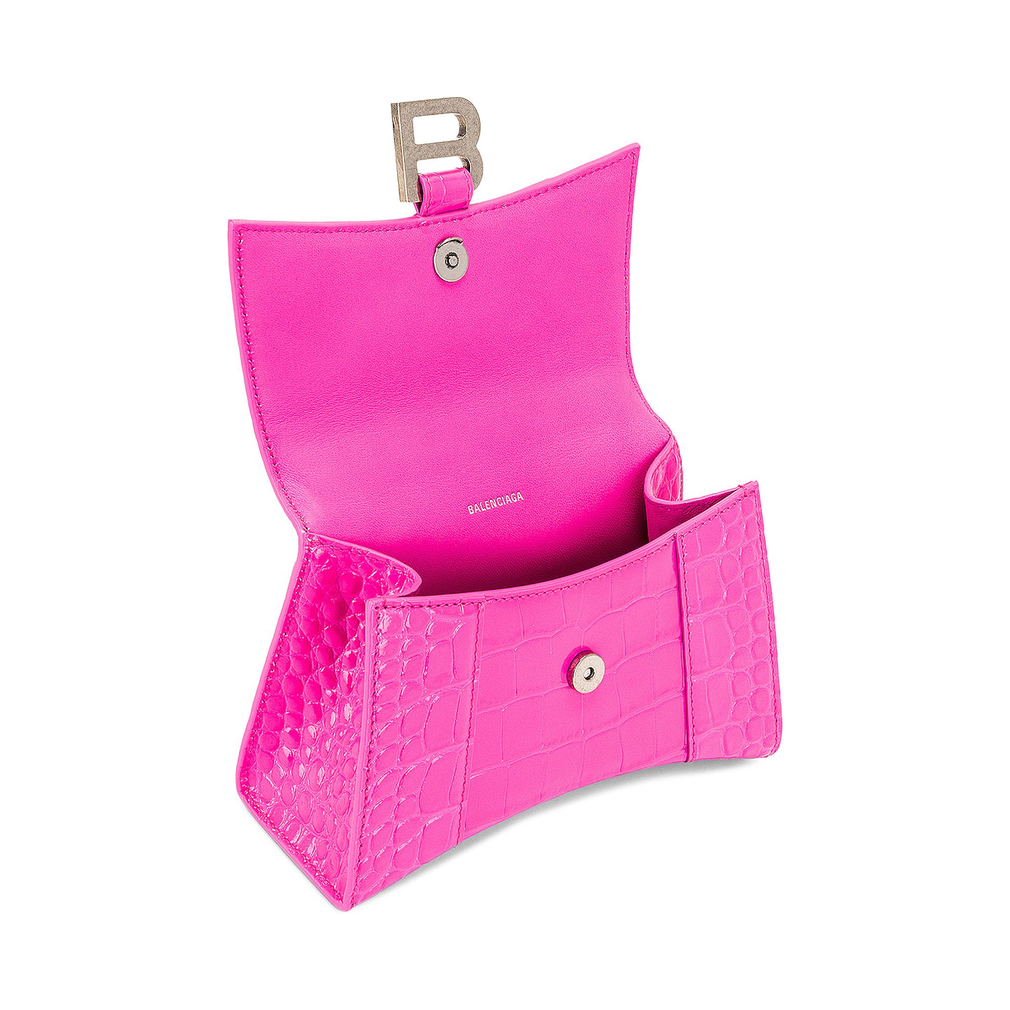 Buy Balenciaga XS Hourglass Top Handle Bag 'Neon Pink Buy Balenciaga XS Hourglass Top Handle Bag 'Neon Pink