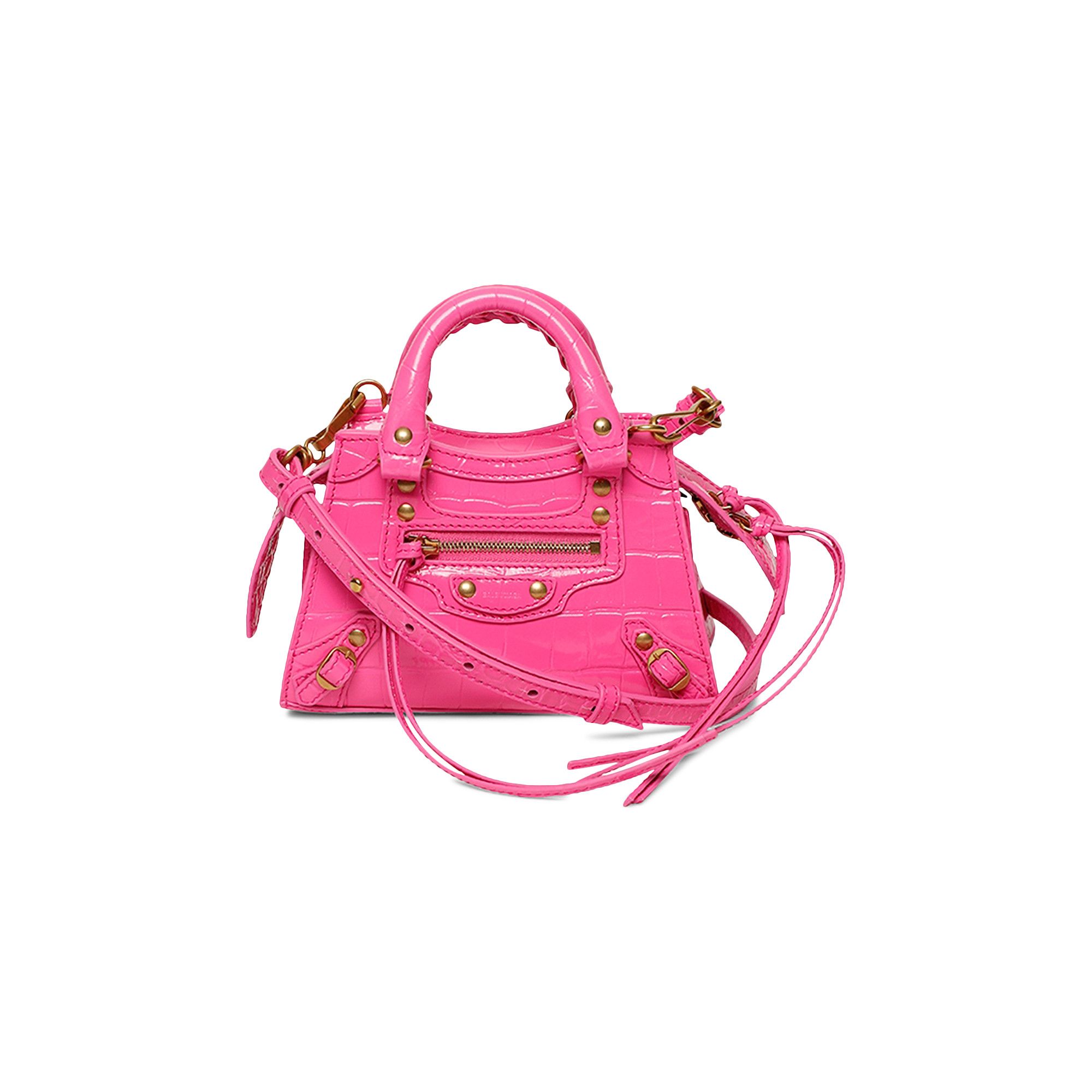 Neon pink balenciaga bag store